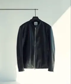 ブラックレザーシングルライダースジャケット