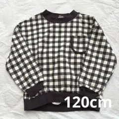 futafuta ギンガムチェック柄　裏毛トレーナー　120cm