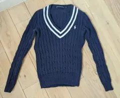 ポロ・ラルフ・ローレン ネイビー ケーブルニットセーター