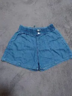 デニムショートパンツ ゴムウエスト