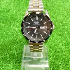 CASIO EDIFICE ソーラークォーツ腕時計 ブラック