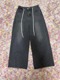 Dazy ダークグレー デニム 紐有り