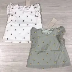 プティマイン 刺繍 トップス セット 90