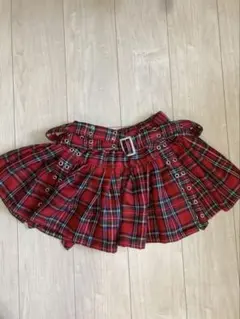 ACDCRAG ペチパン付き フレアスカート チェック パンク