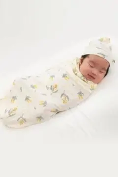 値引き中【2着セット】Konny バンブースワドルポーチ 60cm ミモザ柄