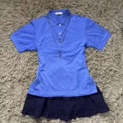 ★Burberry★ 青 M ポロシャツ 半袖