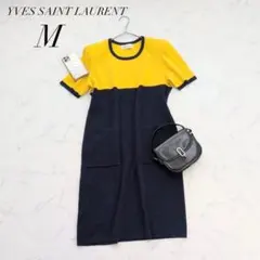 【合馬公式アカウント】Yves Saint Laurent 半袖ワンピース 合馬公式アカウント2様 イヴサンローラン ワンピース モノトーン
