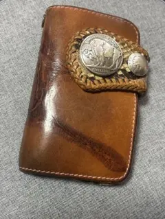 栗*好様 ALZUNI 強焼印　パイソンカスタム　バイカーウォレット