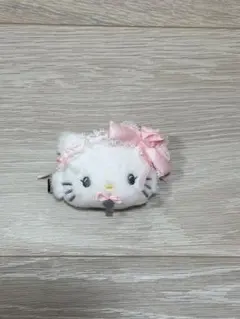 【新品未使用】チャーミーキティ ホワイトフリルデザインシリーズ ヘアクリップ