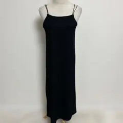GU リブキャミソールワンピース S ブラック