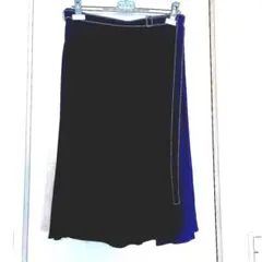 ☆SALE☆ MARNI ネイビー スカート サイドプリーツ42のサムネイル