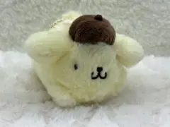 ポムポムプリン ふわふわマスコット 寝そべり ボールチェーン付き