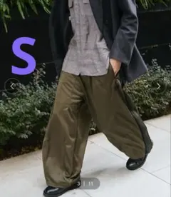 ヒザデル ワイドパンツ