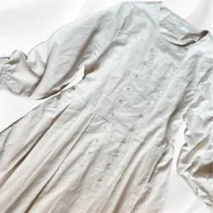 【美品】heavenly ヘブンリー ワンピース ダブルブレストコットンリネン