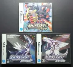 【箱・説明書付き】ポケットモンスター　ダイヤモンド・パール・プラチナ　3点セット