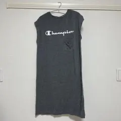 Champion グレー 半袖ワンピース レディースフリー