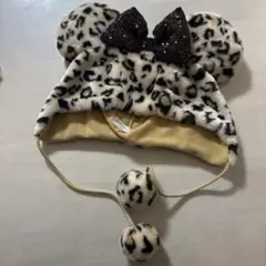 ミニー　ヒョウ柄ファンキャップ