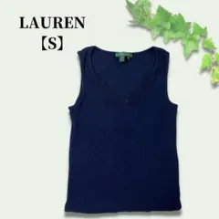 胸元のレースがキレイ◎ LAUREN Vネック タンクトップ