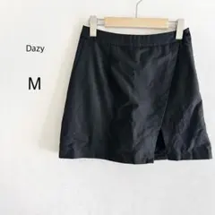 Dazy デイジー スコート ミニスカート スリット入り ブラック 黒 M