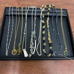 ★シルバー刻印あり ネックレス9本セット★天然石＆ビーズ 多様デザイン
