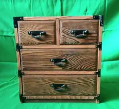 昭和レトロ 木製 三段小物入れ 小引き出し 和家具 小箪笥