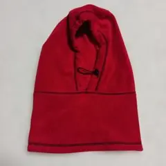 フリース 赤 フード付き ネックウォーマー
