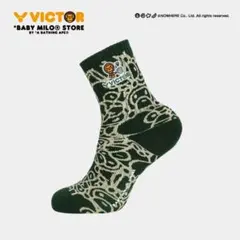 VICTOR baby miloコラボ バドミントンソックス グリーン22-25のサムネイル