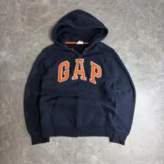 00s GAP ジップアップパーカー　ジップパーカー　ブラック　y2k