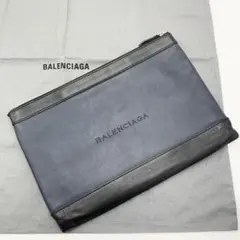 希少色 バレンシアガ BALENCIAGA クラッチバッグ ネイビークリップ
