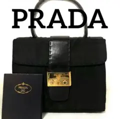 希少　美品　PRADA プラダ　ハンドバッグ　トートバッグ　レザー　ナイロン