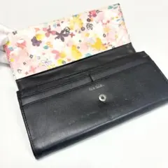 Paul Smith ポールスミス 長財布 花柄 ブラック