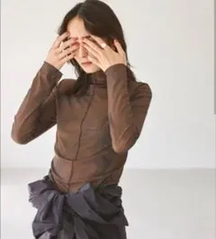 TODAYFUL マーブルメッシュトップス トゥデイフル ハイネック シースルーのサムネイル