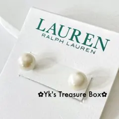 R581/RALPH LAUREN/8mmパールシルバーピアス