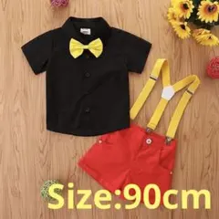 ミッキー風コスチューム　セットアップ　半袖　サイズ90cm