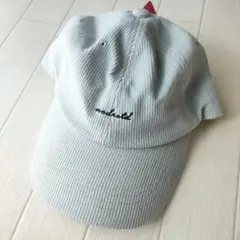 【新品】ピンクラテ　細コーデュロイキャップ　ブルー　帽子