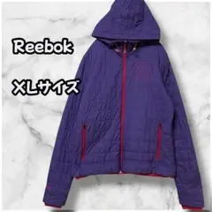 1606　Reebok／リーボック　フード付き中綿ジャケット　パープル×ピンク