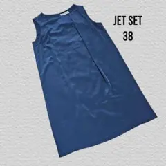 ジェットセット JET SET ノースリーブワンピース 38 ネイビーのサムネイル