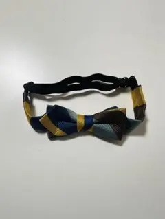 ファミリアfamilia 蝶ネクタイ ストライプ　青・黄・茶色　幼児