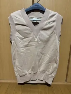 Nike ベージュ Vネック スウェットベストXS ナイキ