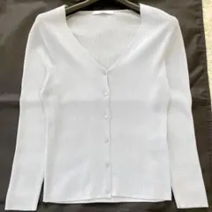 美品✨ANAYI アセテート　ポリエステル　Ｖネック　カーディガン　ライトブルー