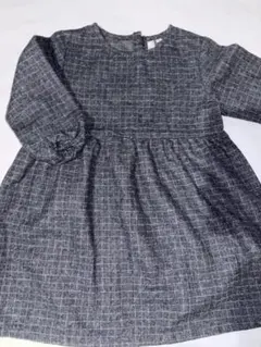 Samansa Mos2 Lagom 七分袖ワンピース Lサイズ グレー系