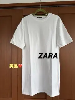 ZARA ザラ ホワイト 半袖 Tシャツ チュニック 美品❤️のサムネイル