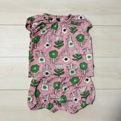 モイモルン　花柄　半袖　セットアップ　90サイズ