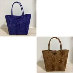 【9/1～9/14まで値下げ中】クラフトバンド ボタン付きバッグ②