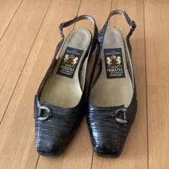 MIHAMA モトマチ パンプス ブラック 型押しのサムネイル