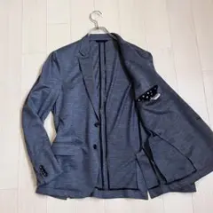 【PS Paul Smith】リネン100％ テーラードジャケット ブルー系 Mのサムネイル