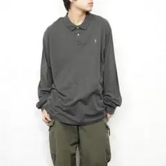 USA VINTAGE ポロバイラルフローレンホース刺繍デザイン長袖ポロシャツ