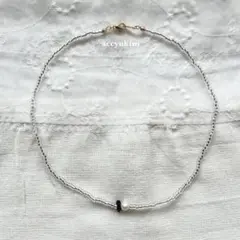 【No.17】ハンドメイド　ビーズネックレス　ビーズアクセサリー