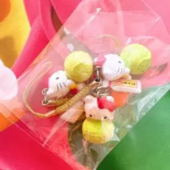 ハローキティ ストラップ　マルちゃんコラボ　3個　焼きそば