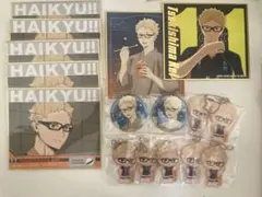 ハイキュー 月島蛍 色紙7枚 一番くじ キーホルダー7個 缶バッジ2個 セット
